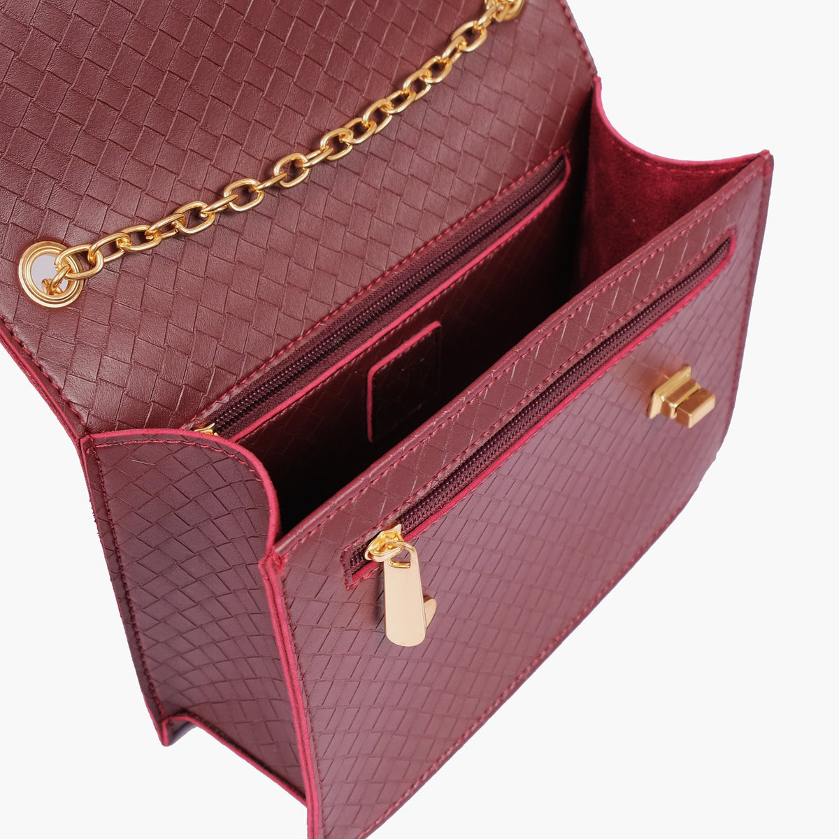 Ziva's Charm shoulder bag – interior view (one versatile size)