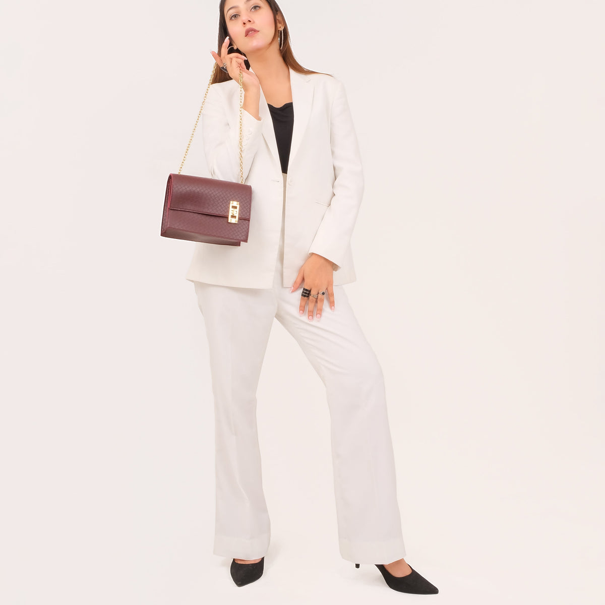 Ziva's Charm shoulder bag – back view (one versatile size)