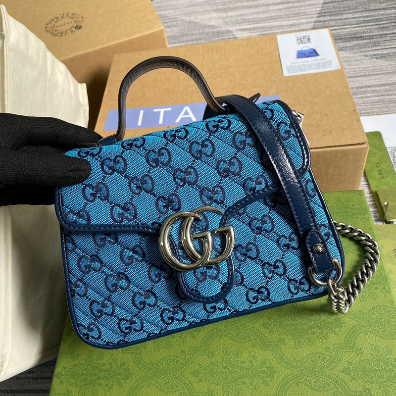 Back view of structured classic women's handbag – women's luxury handbag