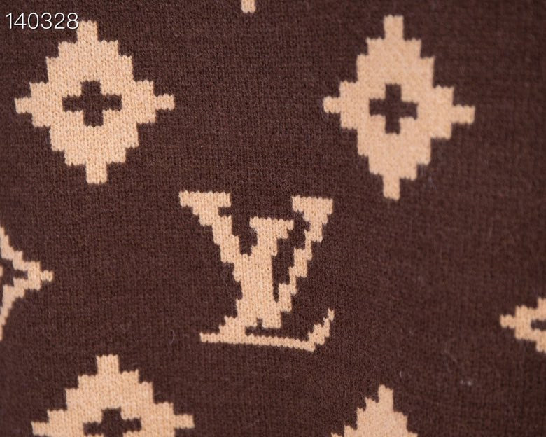 Front view of Louis Vuitton luxury clothing with runway-inspired design