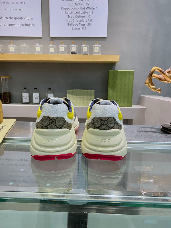 Gucci bold contrast luxury sneakers view 10 minimalist modern build