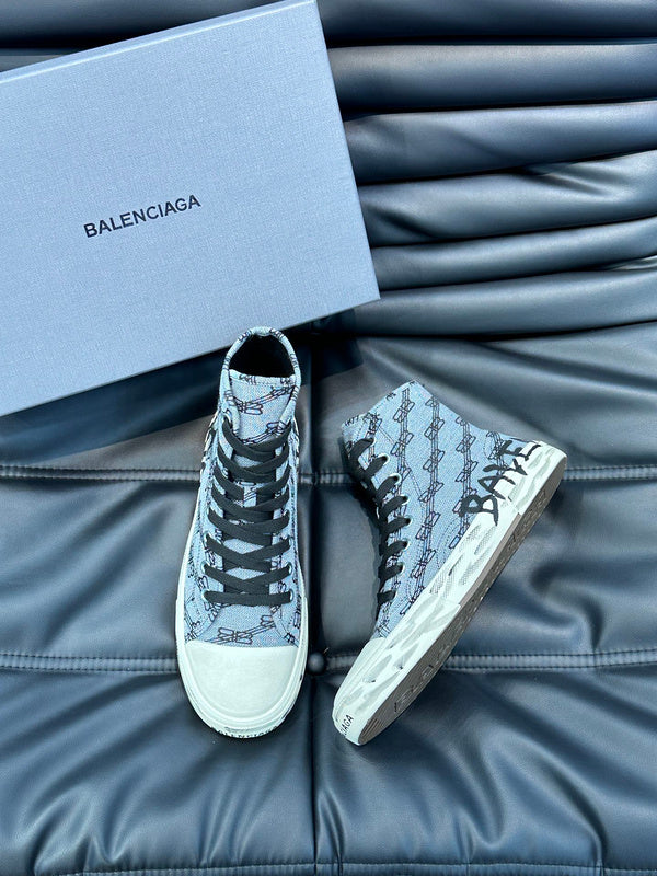 Balenciaga White Ankle Boots - Angled View