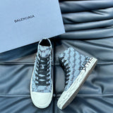 Balenciaga White Ankle Boots - Angled View