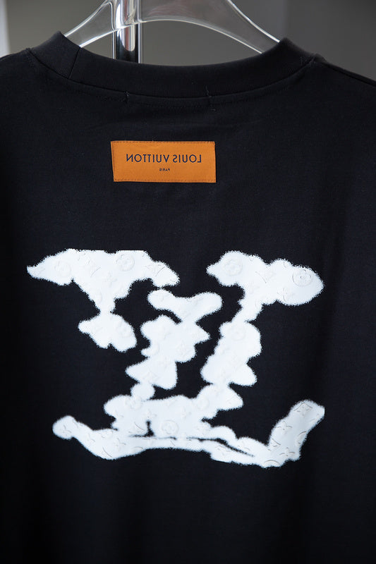 Back view of Louis Vuitton cotton t-shirt with monogram-inspired silhouette