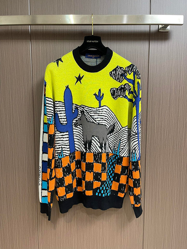 Back view of Louis Vuitton luxury clothing with logo-detail design
