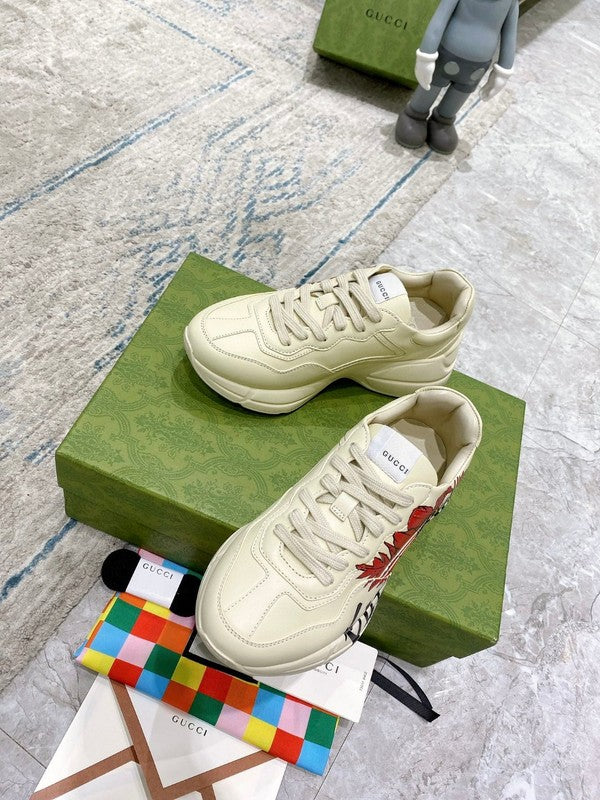 Gucci muted earth tones luxury sneakers view 5 cushioned comfort fit