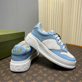 Gucci crisp white luxury sneakers view 4 heritage-inspired look