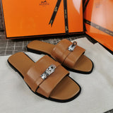 Hermès Black Block Heel Sandals - Sole Detail View