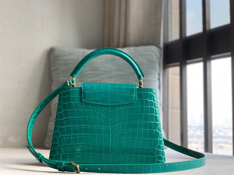  polished crossbody bag detail view showing craftsmanship 56