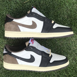 Side profile of Nike neutral cream sneakers minimalist modern build