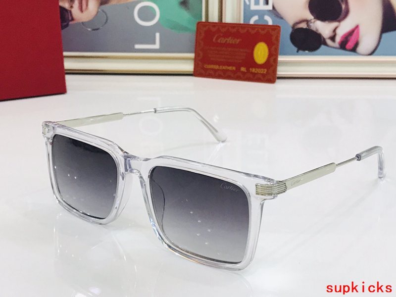 Close-up detail view of Cartier unisex sunglasses