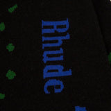 Full styled look of Rhude luxury clothing with logo-detail design