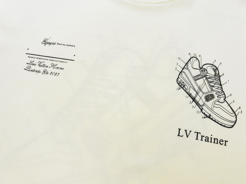 Front view of Louis Vuitton cotton t-shirt with monogram-inspired silhouette