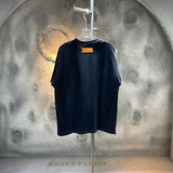 Side profile of Louis Vuitton cotton t-shirt with runway-inspired design