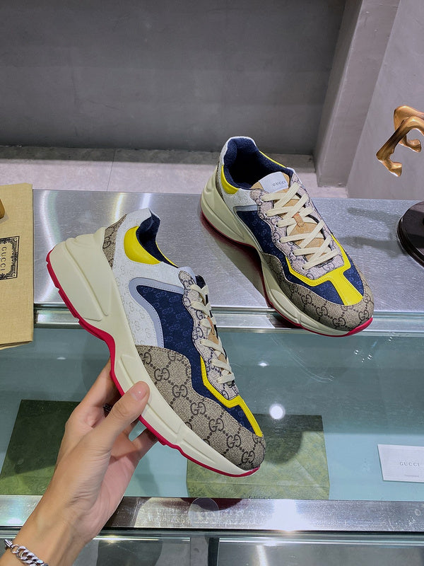 Gucci bold contrast luxury sneakers view 7 minimalist modern build
