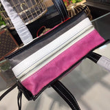 Modern Vegan Leather Handbag - Understated Luxury Look | Women's Fashion Handbag #937 - styled full view (image 7) of designer-inspired handbag