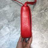 Statement Faux Leather Handbag - Modern Structured Build | Women's Statement Accessory #1061 - hardware and detail close-up (image 5) of designer-inspired handbag