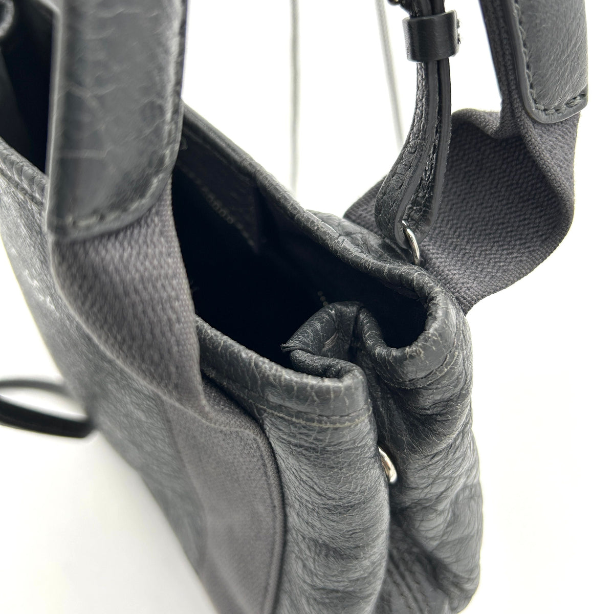 Balenciaga Agneau XS Cabas Tote Anthracite | Luxury Canvas Tote Bag