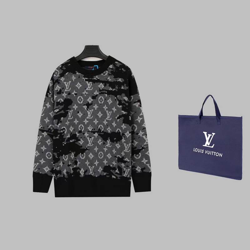 Back view of Louis Vuitton luxury clothing with streetwear-inspired cut