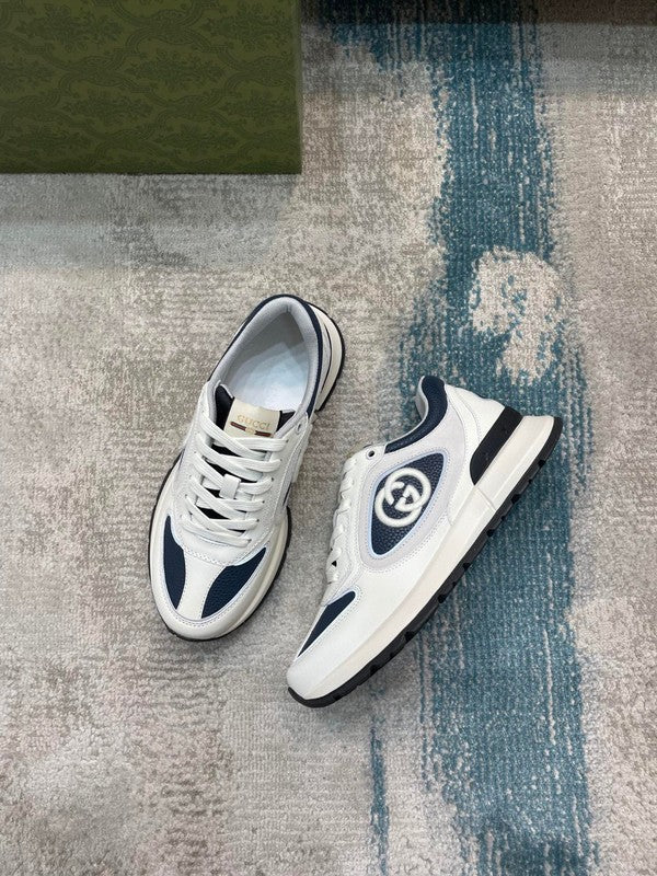 Gucci tonal black luxury sneakers view 8 premium leather build