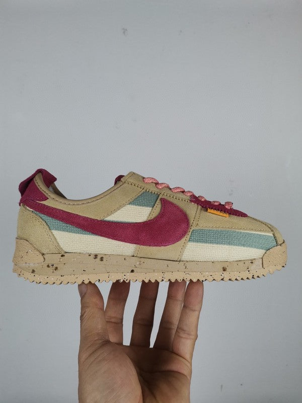 Nike neutral cream luxury sneakers view 4 breathable knit upper
