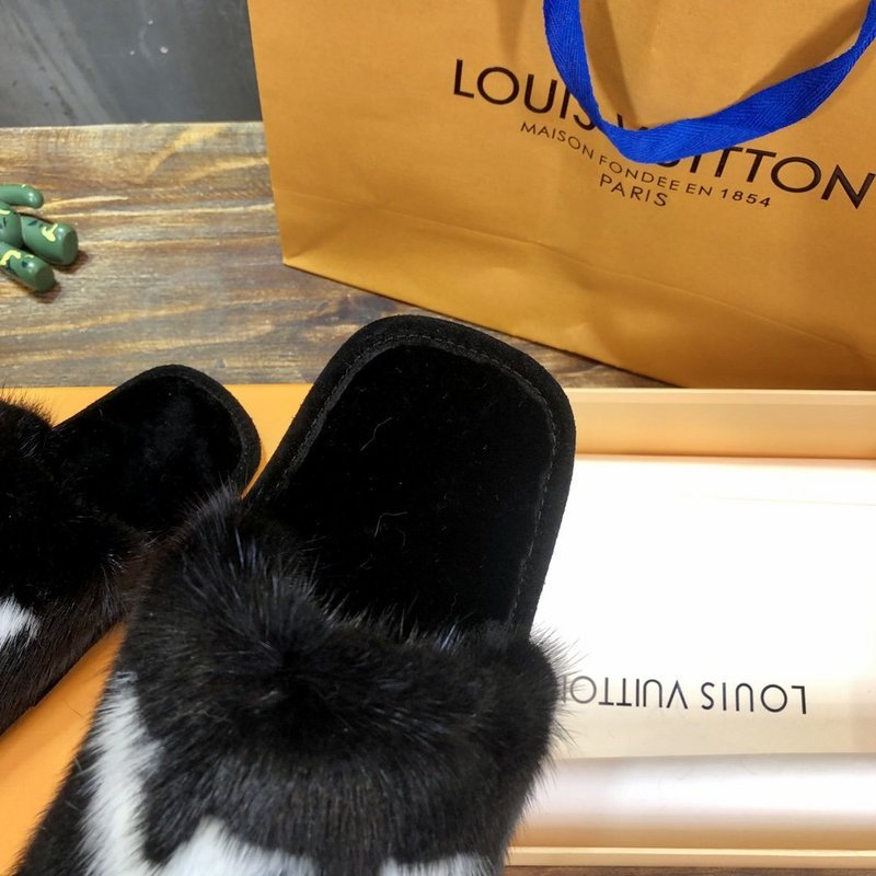 Close-up of Louis Vuitton shoes craftsmanship