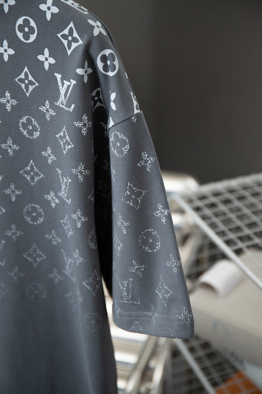 Front view of Louis Vuitton cotton t-shirt with signature branding