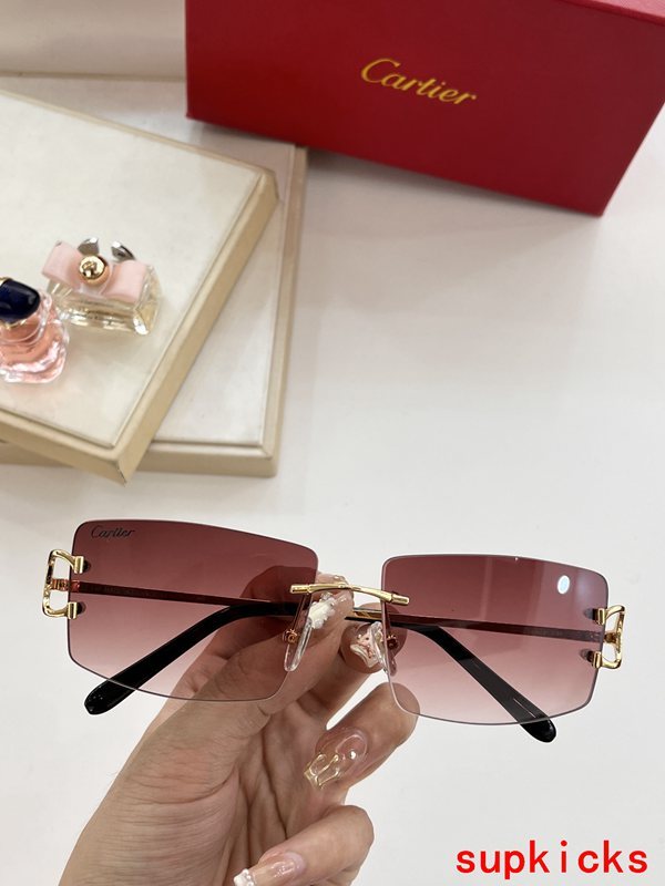Angled view of Cartier unisex sunglasses