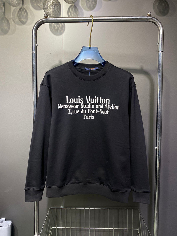 Side profile of Louis Vuitton luxury clothing with runway-inspired design