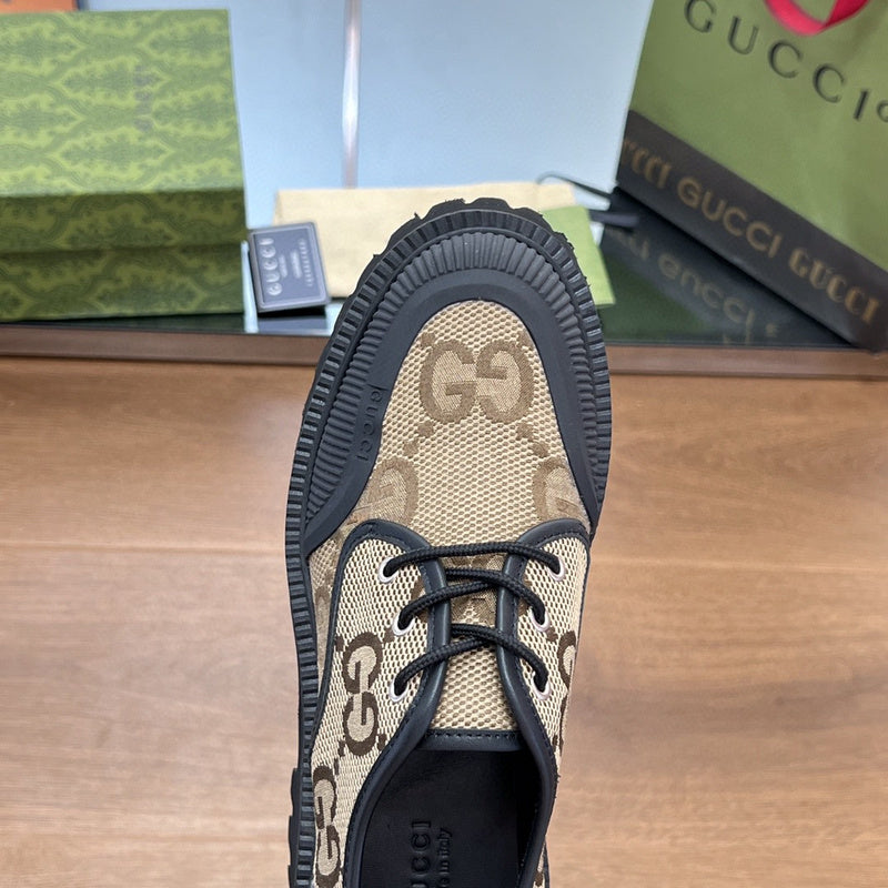 Gucci neutral cream luxury sneakers view 6 sleek tonal finish