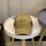 Close-up detail view of Burberry unisex cap