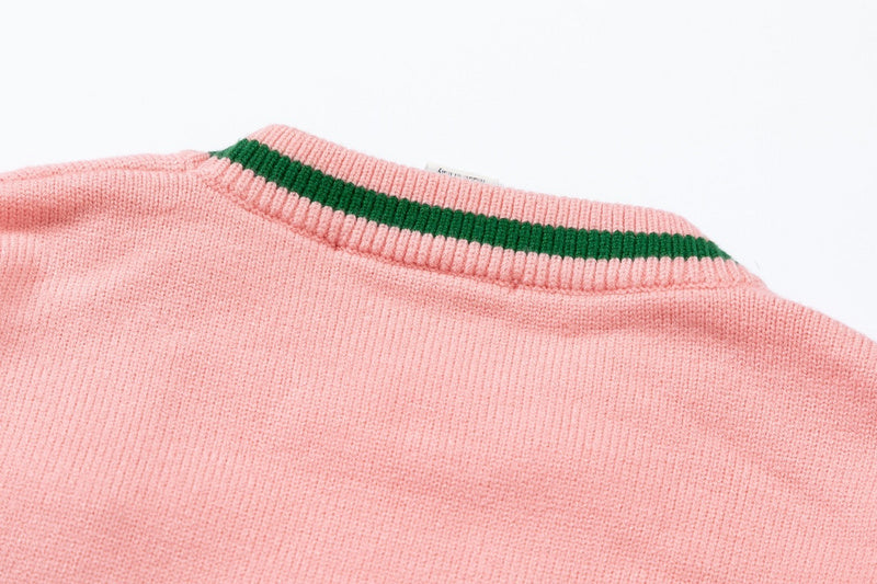 Front view of Gucci luxury clothing with logo-detail design