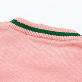 Front view of Gucci luxury clothing with logo-detail design