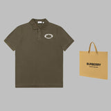 Back view of Polo cotton polo shirt with monogram-inspired silhouette