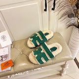 Hermes sandals Style 223 - close-up of classic monogram styling