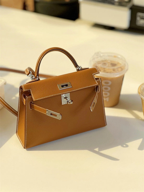 Poised bag shown from front angle