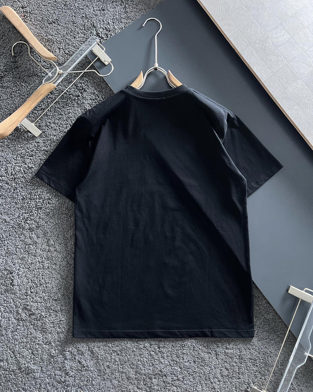Close-up detail shot of Louis Vuitton cotton t-shirt with relaxed-fit cut