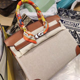 Side view of balanced structured handbag