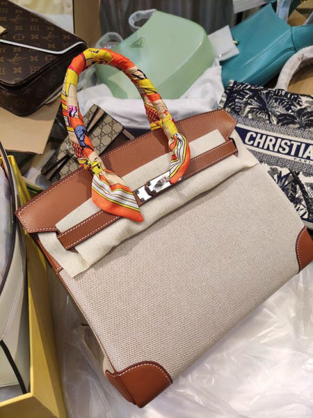 Side view of balanced structured handbag