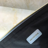 Polished Faux Leather Handbag - Sleek Minimalist Lines | Women's Luxury Handbag #1030 - texture close-up (image 9) of designer-inspired handbag