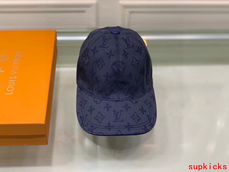 Close-up detail view of Louis Vuitton unisex cap