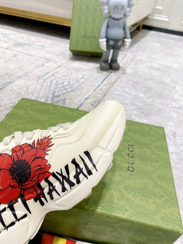 Gucci sneakers detailed view showing premium designer craftsmanship