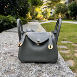 Side view of chic structured handbag