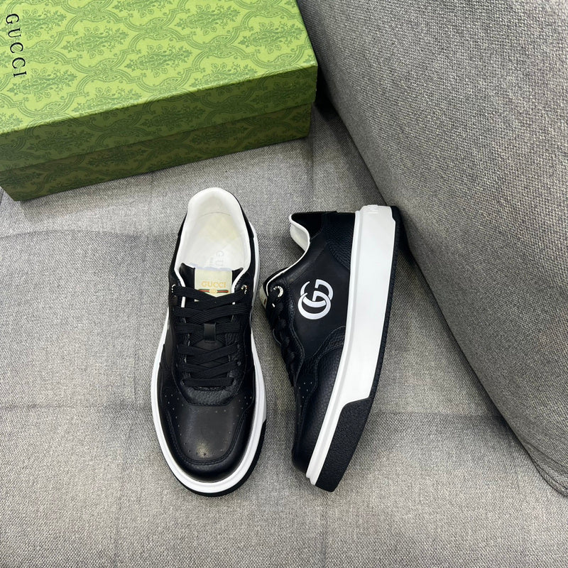 Gucci neutral cream luxury sneakers view 7 signature lace-up style
