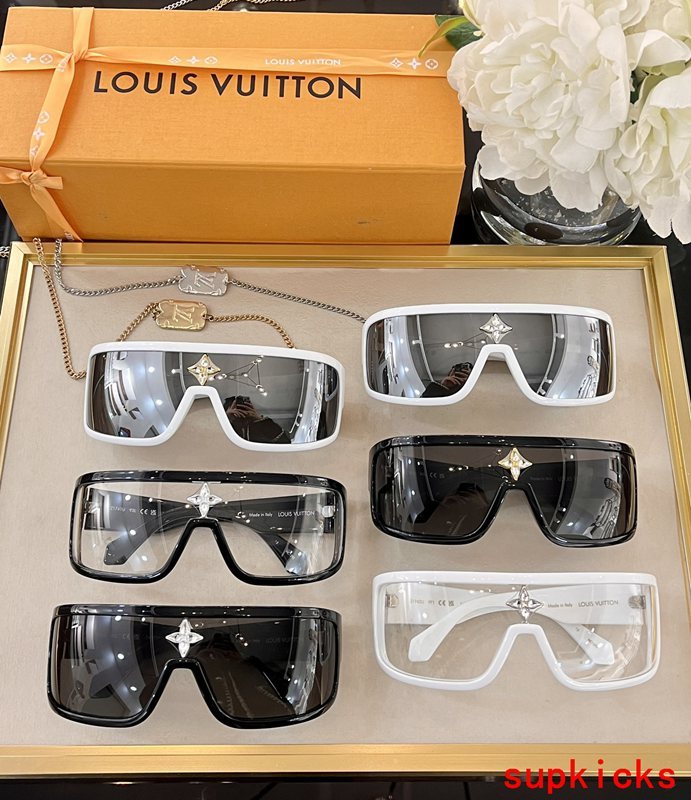 Lifestyle view of Louis Vuitton unisex sunglasses