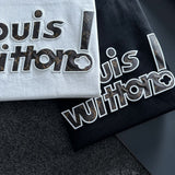 Close-up detail shot of Louis Vuitton cotton t-shirt with relaxed-fit cut