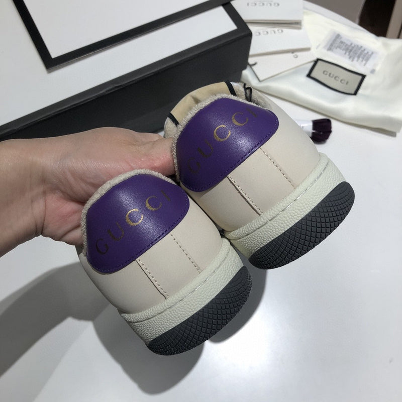 Gucci sneakers detailed view showing premium designer craftsmanship