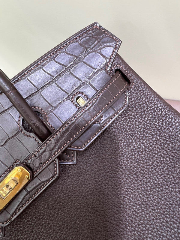 Close-up detail of curated bag design