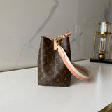 Top view of premium classic women's handbag – women's statement bag
