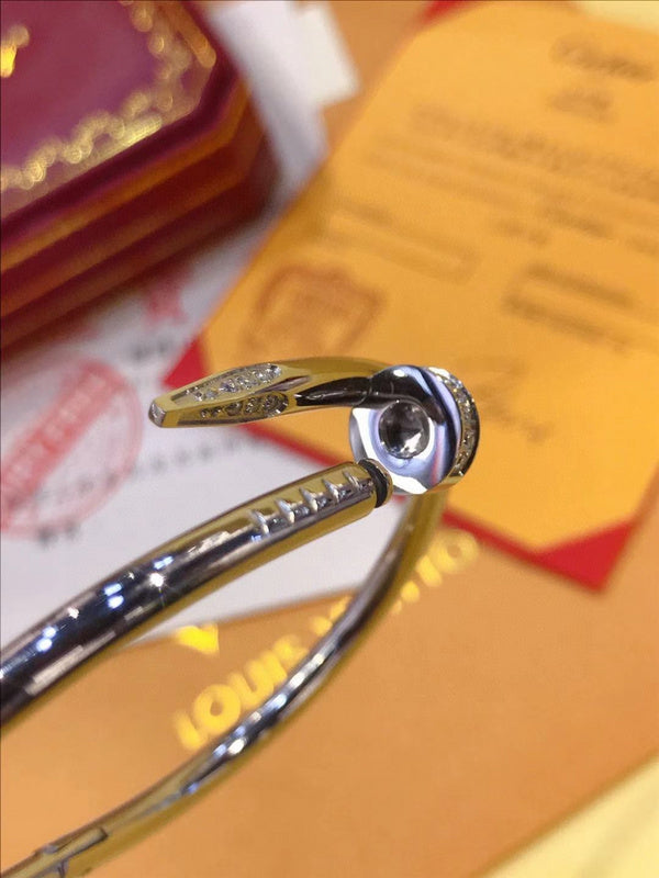 Close-up detail view of Cartier unisex jewelry piece